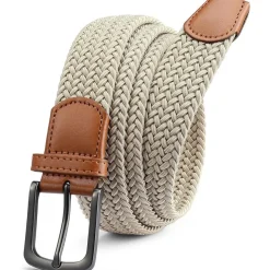 Chaoren Elastischer Stoff Gürtel Herren 35mm, Stretch Flechtgürtel ohne Löcher