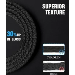 Chaoren Elastischer Stoff Gürtel Herren 35mm, Stretch Flechtgürtel ohne Löcher