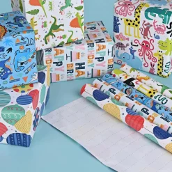 Chepula Geschenkpapier Geburtstag Kinder 5 Rollen (43x300cm) - Recycelbar, für