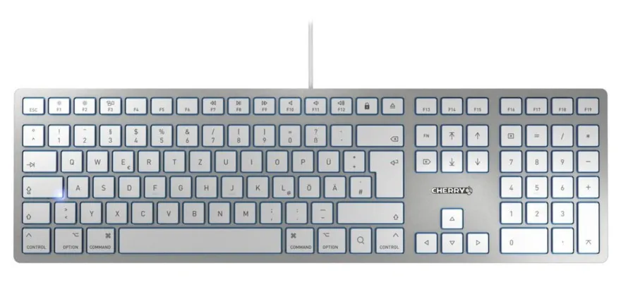 CHERRY KC 6000 SLIM, Mac, QWERTZ Tastatur, USB-A