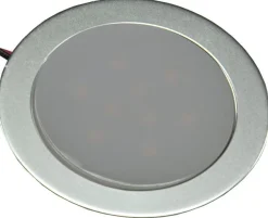 ChiliTec LED Einbauleuchte EBL Slim WW IP67, 9 LEDs, Alu matt, warmweiß, Ø55mm