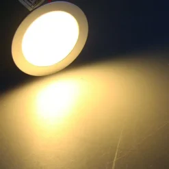 ChiliTec LED Einbauleuchte EBL Slim WW IP67, 9 LEDs, Alu matt, warmweiß, Ø55mm