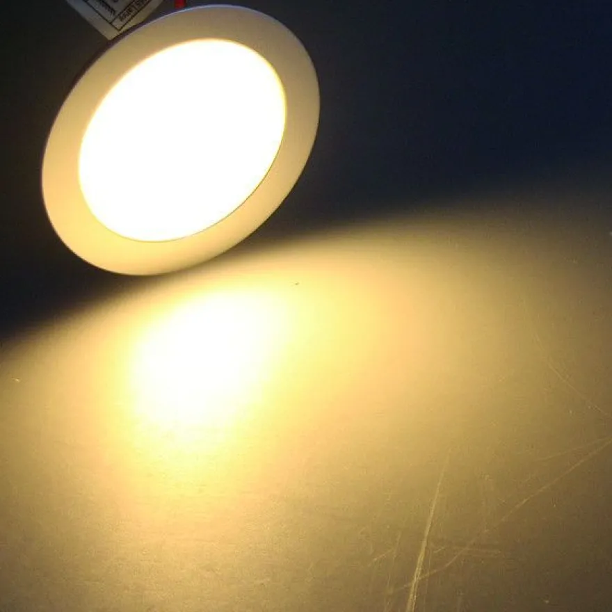 ChiliTec LED Einbauleuchte EBL Slim WW IP67, 9 LEDs, Alu matt, warmweiß, Ø55mm