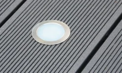 ChiliTec LED Einbauleuchte EBL Slim WW IP67, 9 LEDs, Alu matt, warmweiß, Ø55mm