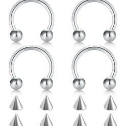 Chirurgenstahl Nase Septum Lippe Piercing 10mm Hufeisen Tragus Ohrringe