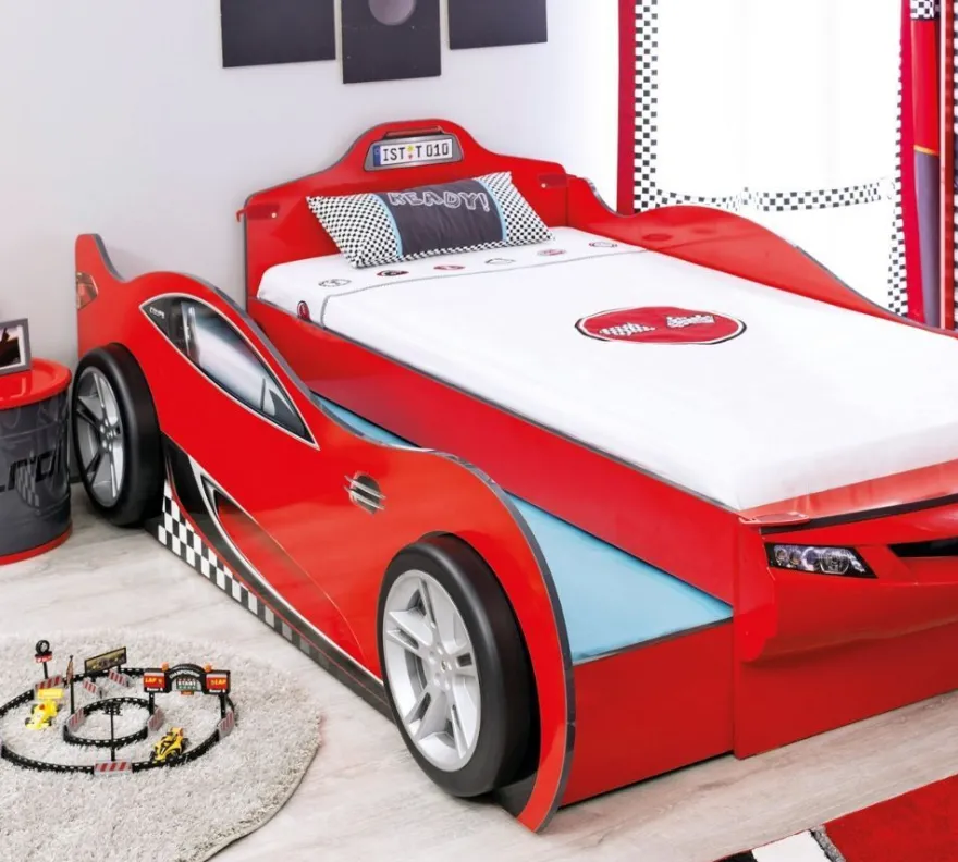 Cilek Coupe Autobett + Gästebett ROT