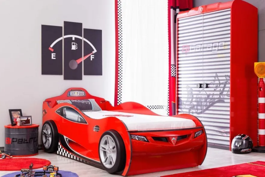 Cilek Coupe Autobett + Gästebett ROT