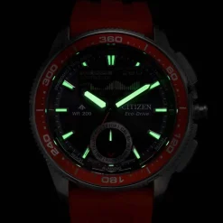 Citizen Promaster Eco-Drive Solar-Herrenuhr Wave Tracker Orange JV3000-13E