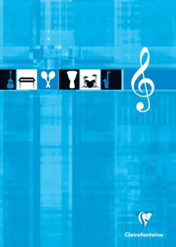 Clairefontaine 3114C - Noten- und Gesangsheft, ideal für Musikunterricht, DIN A4, 21