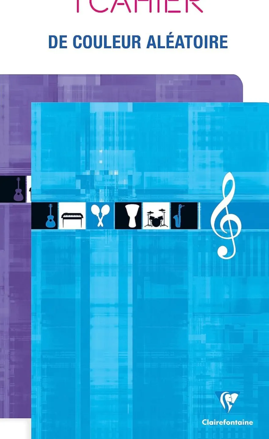 Clairefontaine 3114C - Noten- und Gesangsheft, ideal für Musikunterricht, DIN A4, 21