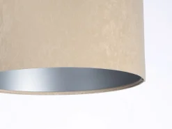 Classic Hängeleuchte Becher weiß 40cm Beige, Silber