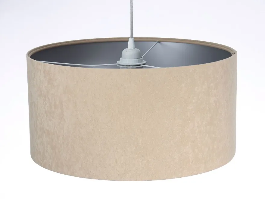 Classic Hängeleuchte Becher weiß 40cm Beige, Silber