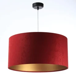 Classic Hängeleuchte Deckenbecher schwarz 30cm Burgunderrot, Gold