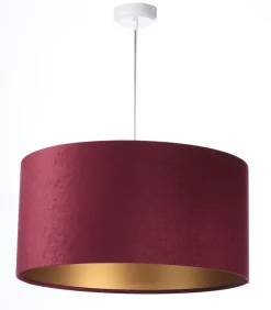 Classic Hängeleuchte Lila, Gold Becher weiß 60cm