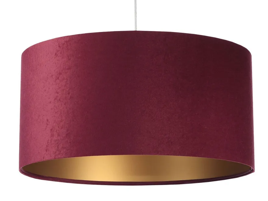Classic Hängeleuchte Lila, Gold Becher weiß 60cm