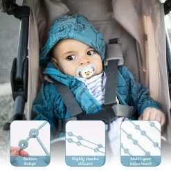 CLDY Baby Spielzeug Halterung 4 Stück, BPA-frei Silikon, verstellbar für