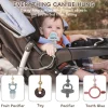 CLDY Baby Spielzeug Schnullerkette Silikon Cup Catcher, BPA-frei, 4 Stück Ozean