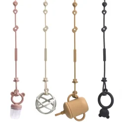 CLDY Baby Spielzeug Schnullerkette Silikon Cup Catcher, BPA-frei, 4 Stück Ozean
