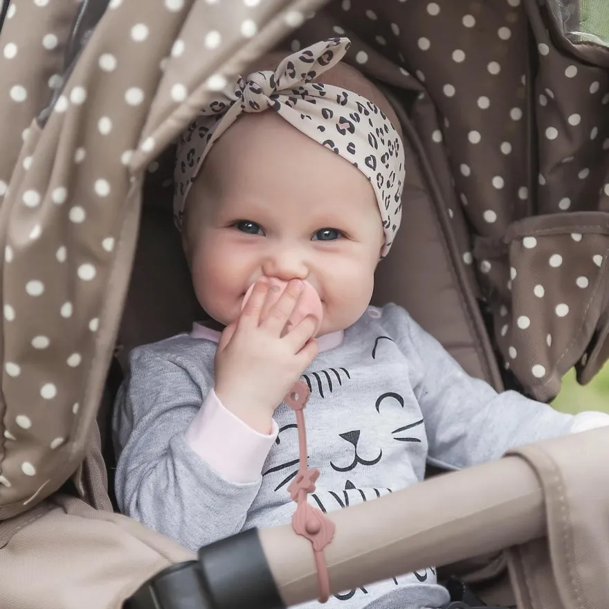 CLDY Baby Spielzeug Schnullerkette Silikon Cup Catcher, BPA-frei, 4 Stück Ozean