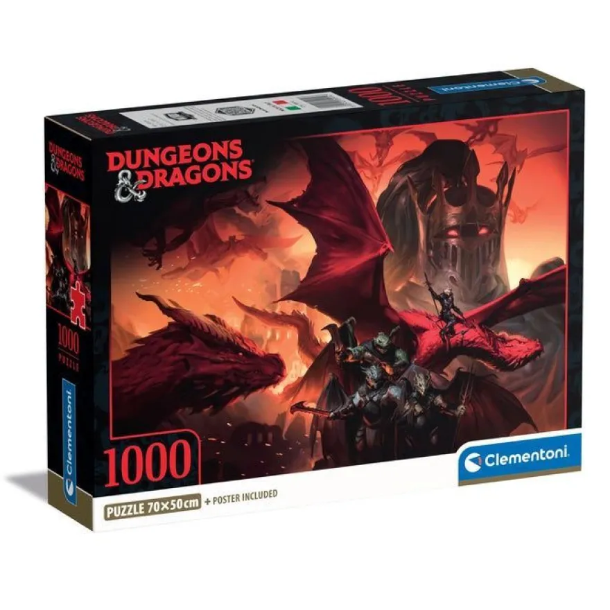 Clementoni 39914 - Dungeons & Dragons - 1000 Teile Puzzle Dungeons & Dragons Compact