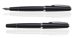 CLEO Classic Palladium Füllfederhalter, Schwarz