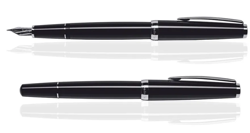 CLEO Classic Palladium Füllfederhalter, Schwarz