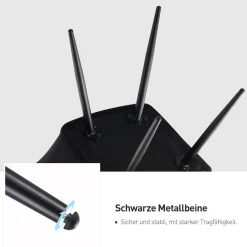 CLIPOP Esszimmerstühle 6er Set Samt Bezug Schwarz Metallbeine Armlehne
