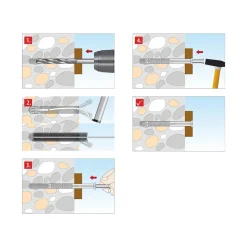 Clou-cheville Attack pour éléments en bois de Tox 6 x 60 mm 50 pièces