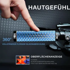 CNCLOL Fahrrad Lenkergriffe MTB 22mm Silikon Doppel Lock-On Design für