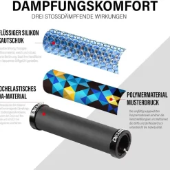 CNCLOL Fahrrad Mountainbike Lenkergriffe, MTB Fahrradgriffe 22mm Silikon