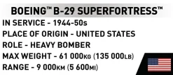 COBI 5774 Historical Collection WW2 Boeing B-29 Superfortress (1:72)