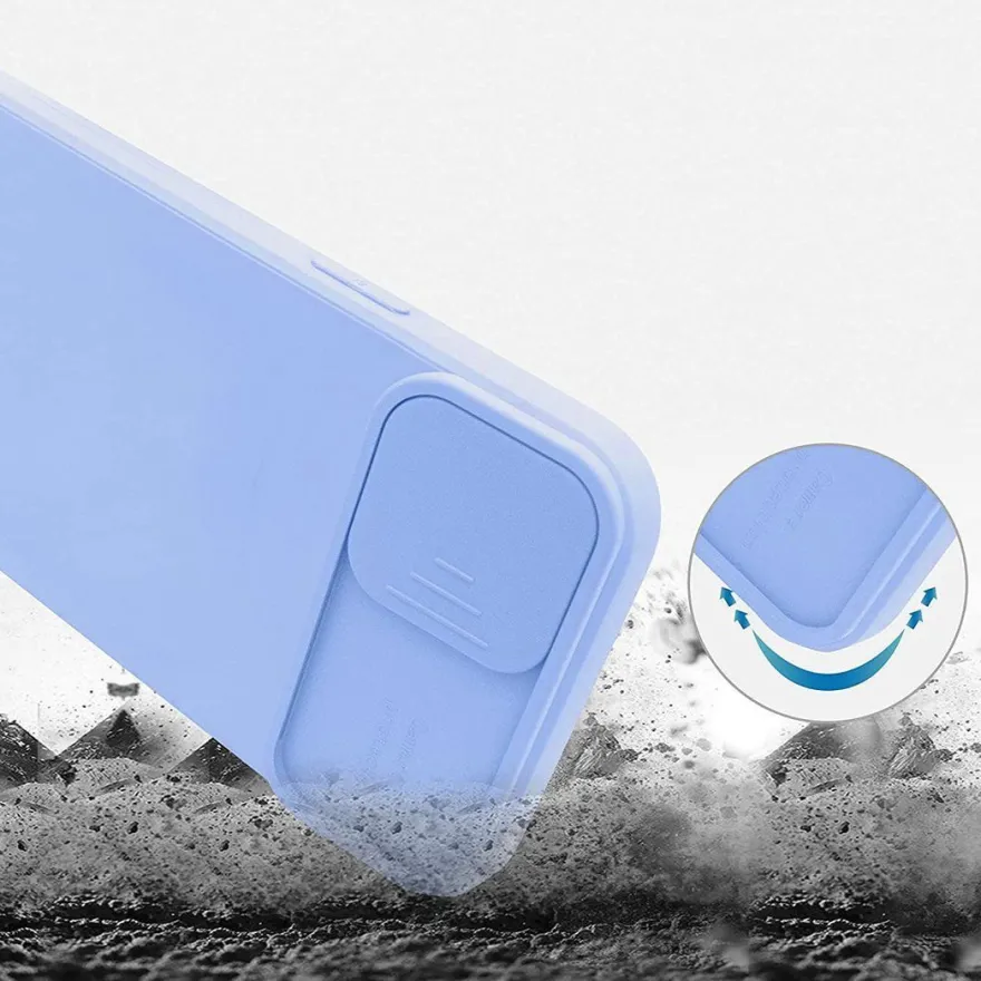 cofi1453® 360 Grad Schutz CamShield Silikon Cover Case Slim Handyhülle Schutzhülle