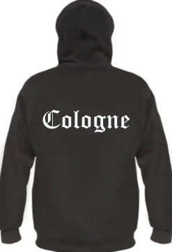 Cologne Kapuzenjacke - altdeutsch bedruckt - Sweatjacke Jacke Hoodie