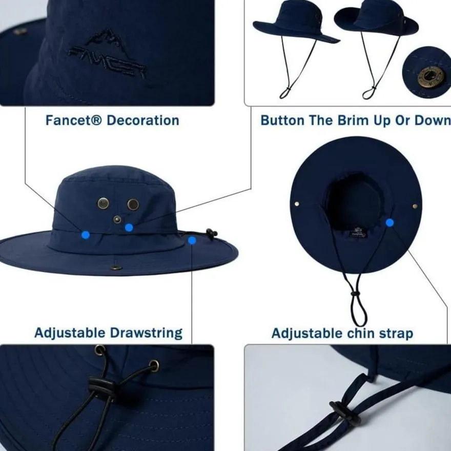 Comhats UPF 50+ Sonnenhut mit breiter Krempe, wasserdicht, windfest, ideal für