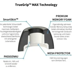Comply Ohrstöpsel TrueGrip MAX für Airpods Pro 3 Schwarz Größe M