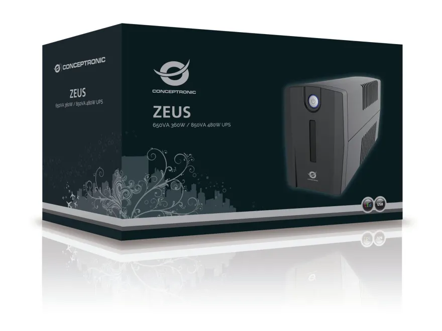 Conceptronic ZEUS 850VA 480W USV, schuko