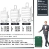 Coolife Hartschalen-Koffer Trolley Rollkoffer TSA-Schloss 4 Rollen Weiß/Braun