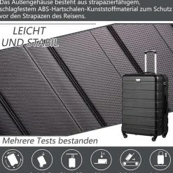 Coolife Premium Hartschalenkoffer Trolley Kofferset 2-teilig (M+L) in Apfelgrün