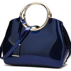 Coolives Damen Handtasche Königsblau in Lederoptik