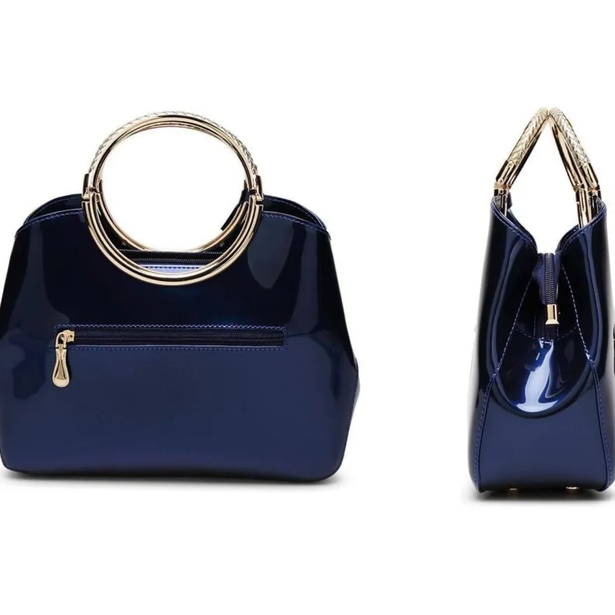 Coolives Damen Handtasche Königsblau in Lederoptik