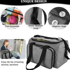 Coopay Häkeltasche mit PVC-Oberseite, groß, wasserdicht
