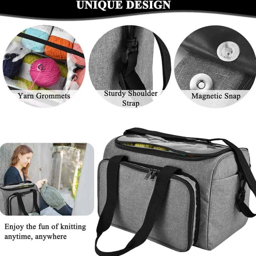 Coopay Häkeltasche mit PVC-Oberseite, groß, wasserdicht