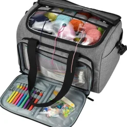 Coopay Häkeltasche mit PVC-Oberseite, groß, wasserdicht