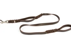 CopcoPet - Lederleine Fettlederleine Hundeleine mit zwei Handgriffen