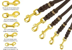 CopcoPet - Lederleine Fettlederleine Hundeleine mit zwei Handgriffen