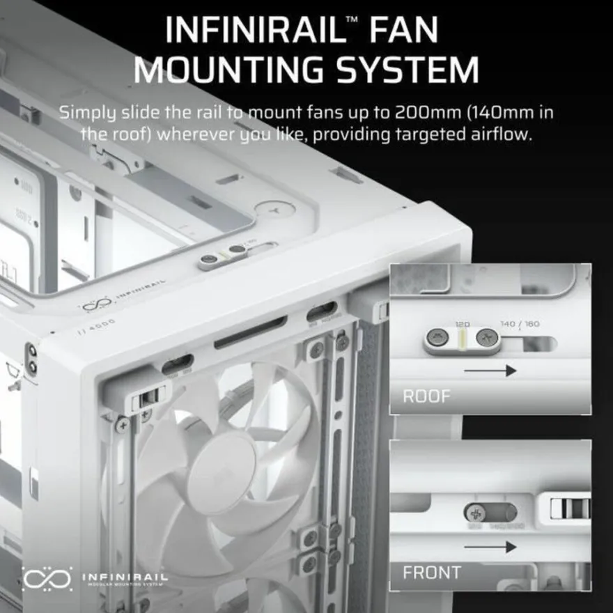 Corsair Geh Midi FRAME 4000D RS Mid-Tower, White
