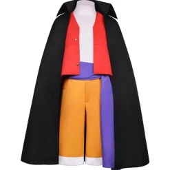 Cosplay One Piece Wano Country Luffy Kostume Hut Mantel Halloween Karneval Anzug