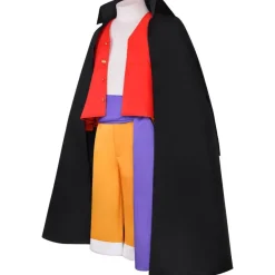 Cosplay One Piece Wano Country Luffy Kostume Hut Mantel Halloween Karneval Anzug