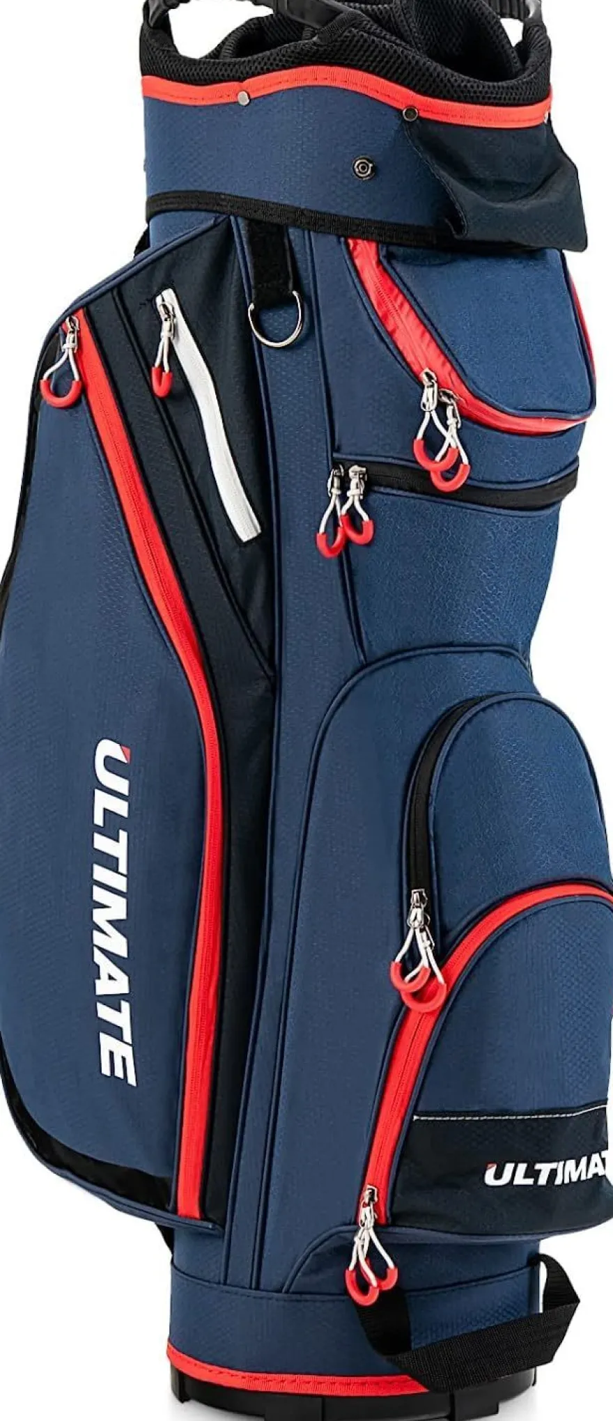 Costway Golftasche, Golfreisetasche Cartbag mit Regenhaube und Getränkekühltasche