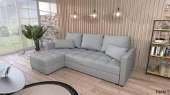Couchgarnitur Sofa Sofagarnitur BELA L mit Schlaffunktion Wohnlandschaft NEU